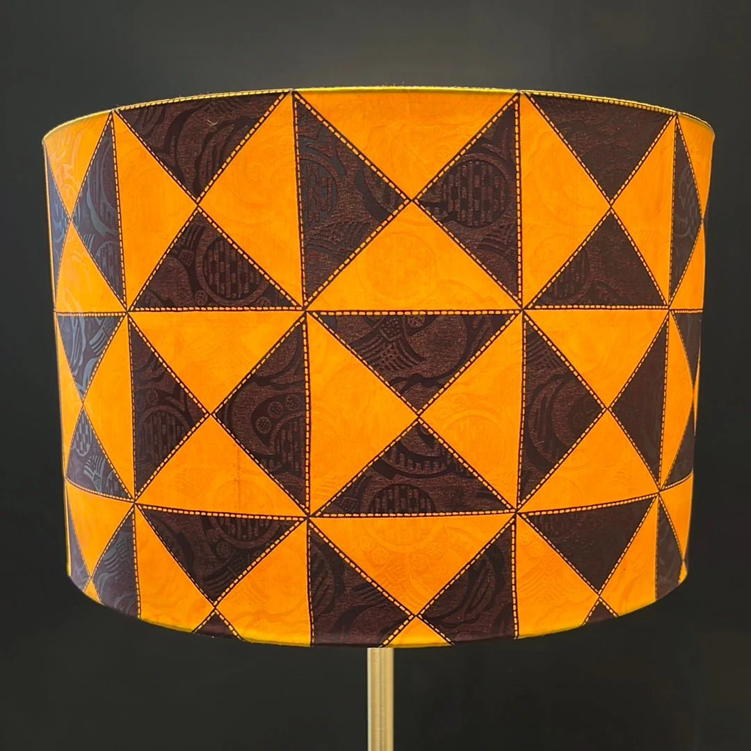 AnnAbatjour - Abat-Jour en Imprimé Wax - Diamètre 40cm (hauteur 25cm) - modèle 4