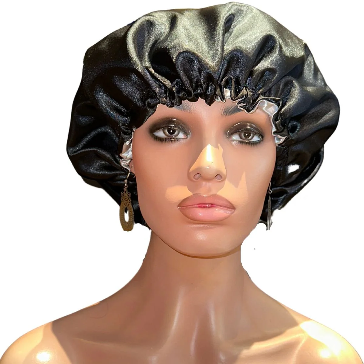 Colorful Black - Bonnet de Nuit en Satin (ajustable) - Image 3