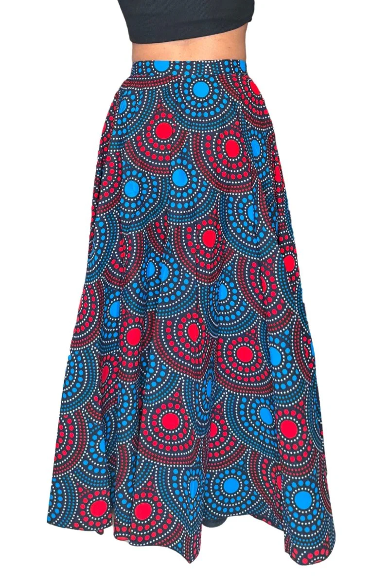 Colorful Black - Jupe longue Wax - Cosmic Dance - Image 3